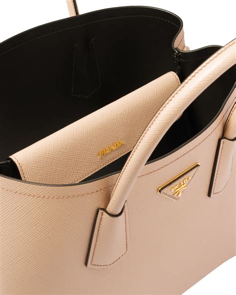 prada saffiano 2 way|Medium Saffiano Leather Double Prada Bag.